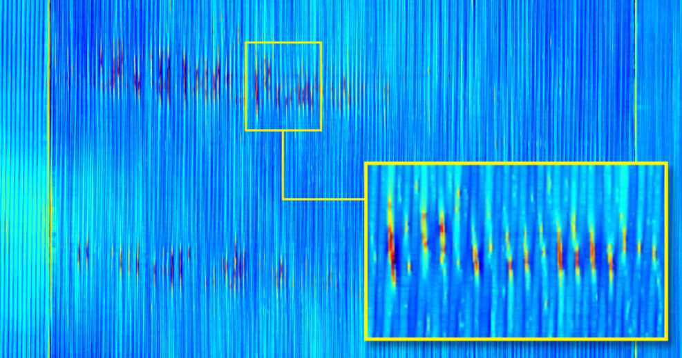 ENTEGRA ultra-high resolution MFL in-line inspection data image of seamless pipe.